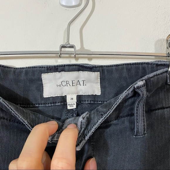 The Great Corduroy Cropped Straight Leg Grey Gray Pants 28 - Picture 3 of 5